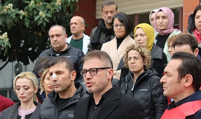 Samsun'da Eğitimciler Öğretmene Darbı Kınadı