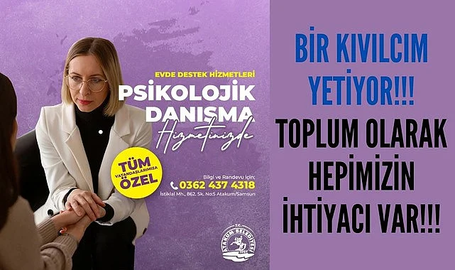 Samsun'da Atakum Belediyesinden ücretsiz psikolojik danışmanlık desteği