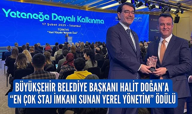 Başkan Doğan'a Cumhurbaşkanlığı İnsan Kaynakları Ofisi'nden ödül
