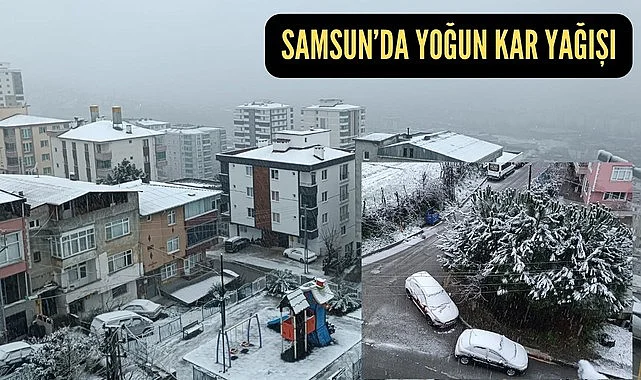 Samsun'da kar yağışı nedeniyle okullar tatil edildi!
