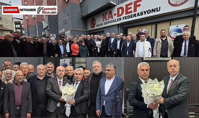 Kavak Dernekler Federasyonu Başkanı Şerif Korkmaz görevi teslim aldı