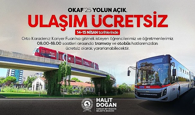 Samsun'da öğrenci ve öğretmenlere o tarihlerde tramvay ve otobüs ücretsiz! 