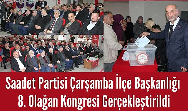 Samsun'da SP İlçe Başkanı İbrahim Seven güven tazeledi