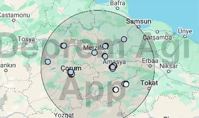 Gümüşhacıköy'de deprem Samsun'da da hissedildi!