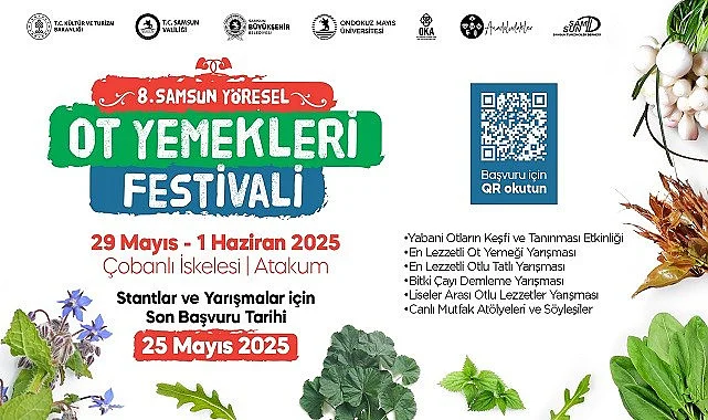 SAMSUN’DA YÖRESEL OT YEMEKLERİ FESTİVALİ BAŞLIYOR
