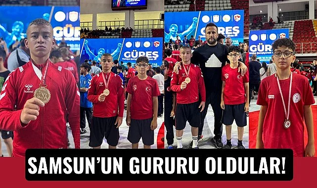 Samsunlu güreşçilerden Sivas'ta büyük başarı