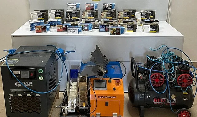 Samsun’da Kaçak Makaron ve Sigara Sarma Makinesi Ele Geçirildi