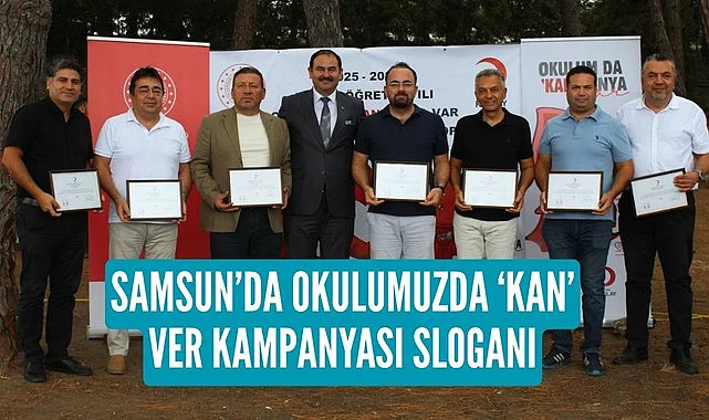 SAMSUN'DA OKULUMUZDA 'KAN' VER KAMPANYASI SLOGANI