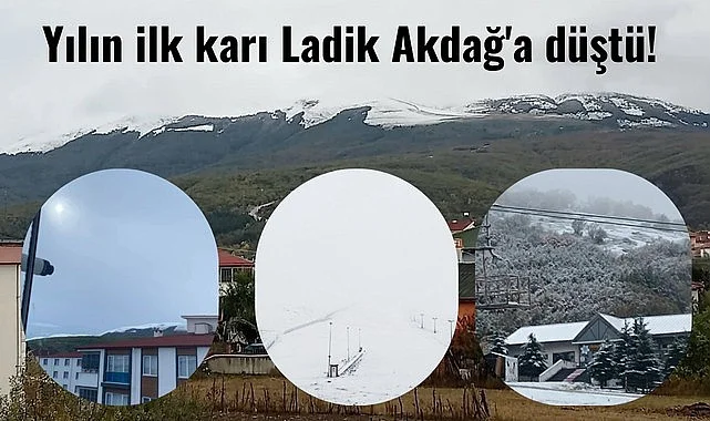 Samsun'da yılın ilk karı Ladik Akdağ'a yağdı
