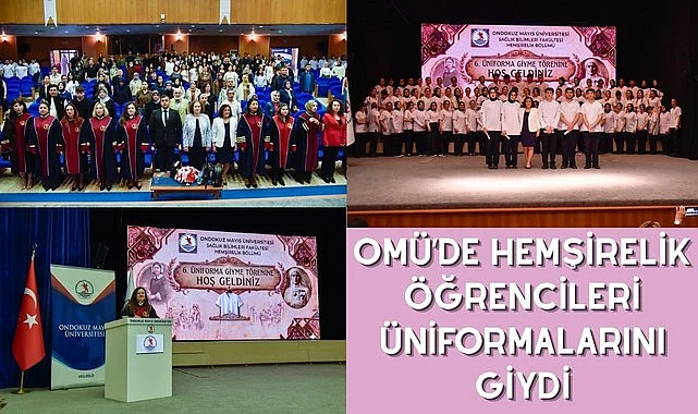 OMÜ’de hemşirelik öğrencileri üniformalarını giydi