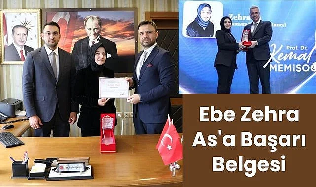Samsunlu Ebe Zehra As'a Başarı Belgesi