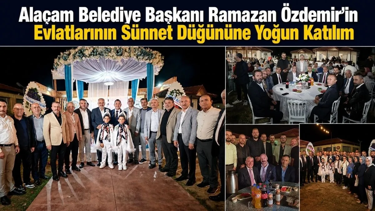 Alaçam Belediye Başkanı Ramazan Özdemir’in Evlatlarının Sünnet Düğününe Yoğun Katılım