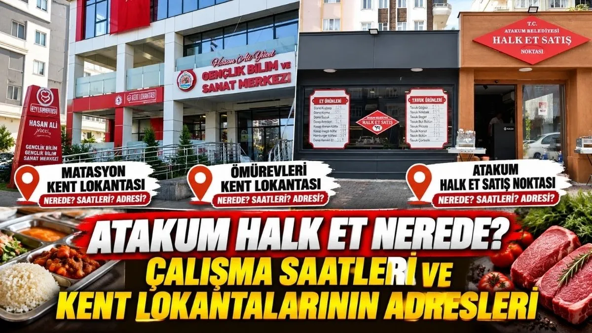 Atakum’da Halk Et ve Kent Lokantaları Nerede, Saat Kaçta Açılıyor?