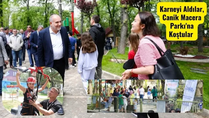 Canik'de çocuklar karneyi aldı Macera Parkı'na koştu