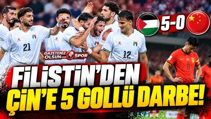 Filistin Milli Takımı Çin’i Sahasında 5-0 Yendi, Filistin Çin maçının golleri