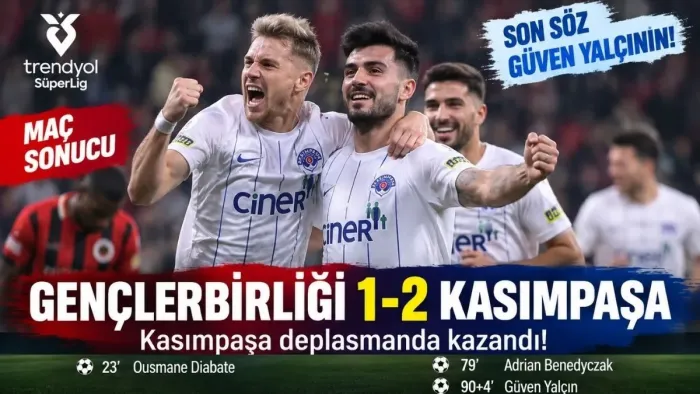 Gençlerbirliği Kasımpaşa Maç Sonucu: Kasımpaşa Son Dakikada Kazandı!