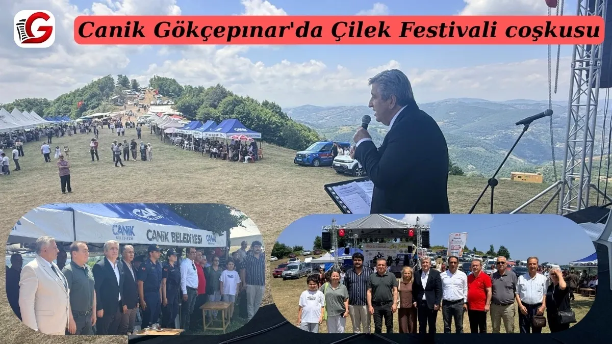 Samsun Canik Gökçepınar'da Çilek Festivali coşkusu! Muhtar Ayhan Sekban'a teşekkür