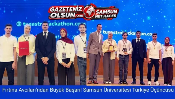 Samsunlu Gençlerden Uzay Teknolojilerinde Derece TUA Astro Hackathon’da Türkiye üçüncüsü oldular
