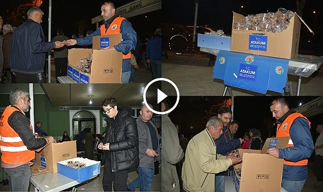 Atakum Belediyesinden Kadir Gecesi'nde lokma ikramı