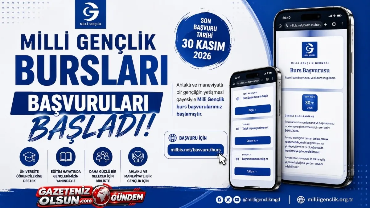 Milli Gençlik Burs Başvuruları Başladı! Son Başvuru 30 Kasım