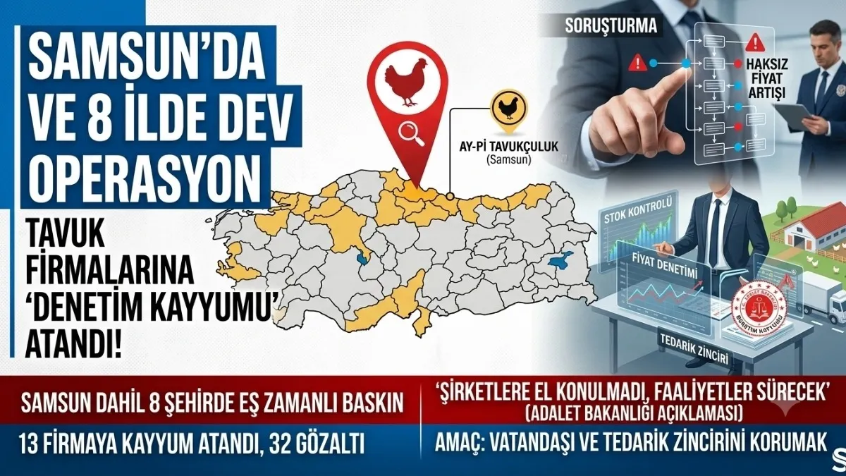 SAMSUN'DA AY-Pİ TAVUKÇULUK DAHİL 13 FİRMAYA DENETİM KAYYUMU!